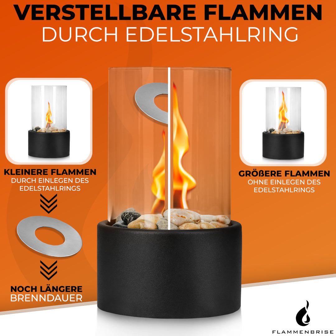 Tischkamin ohne Wunschgravur | Tischfeuer für Indoor und Outdoor