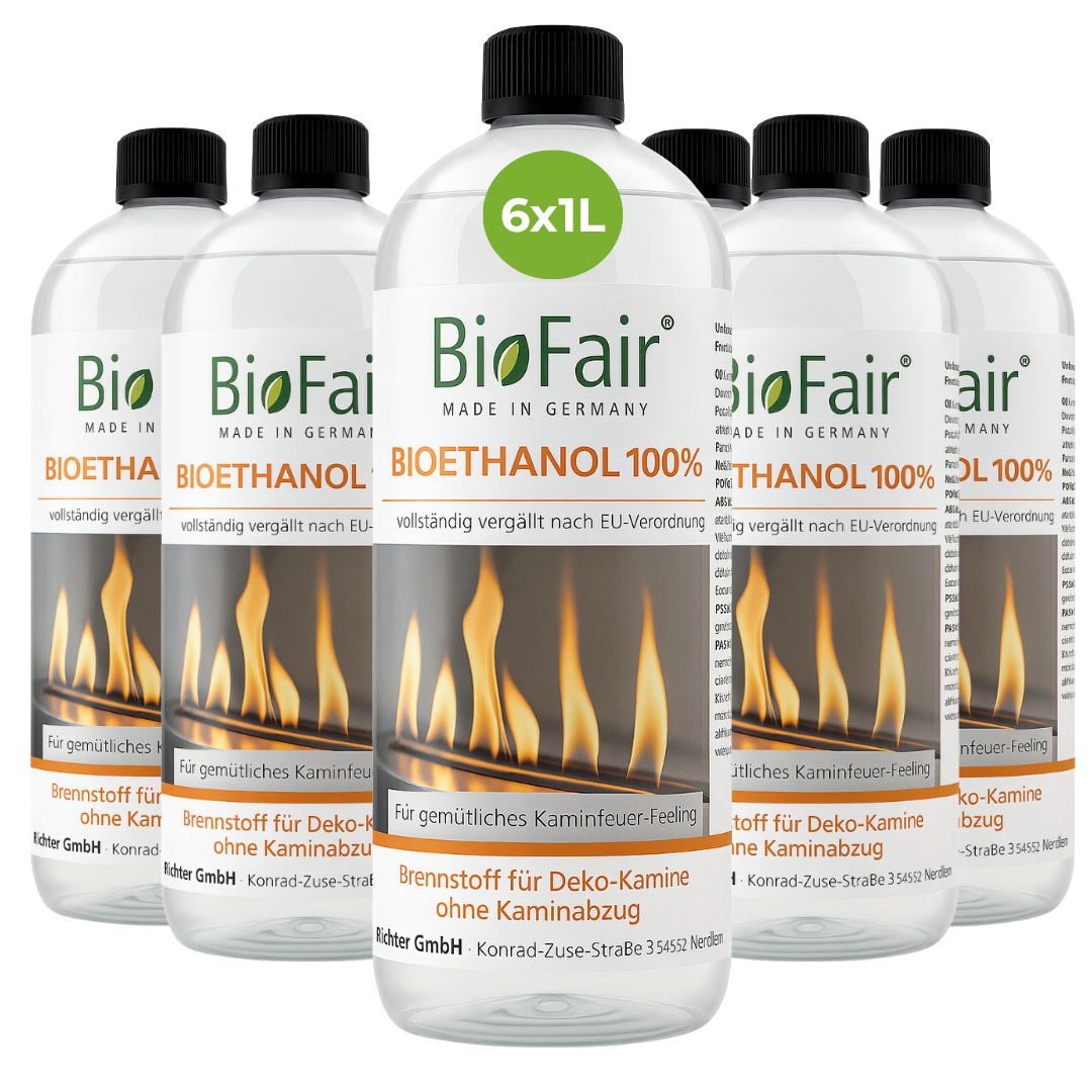 Bioethanol 100% - 6x 1 Liter