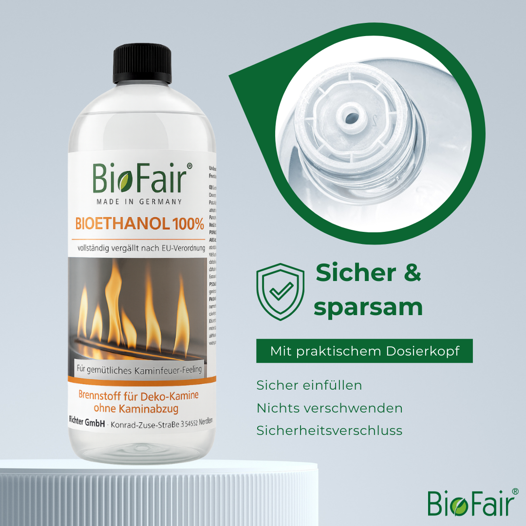 Bioethanol 100% - 6x 1 Liter