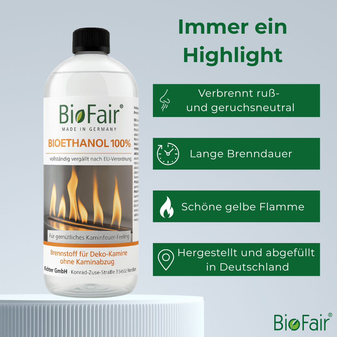 Bioethanol 100% - 6x 1 Liter