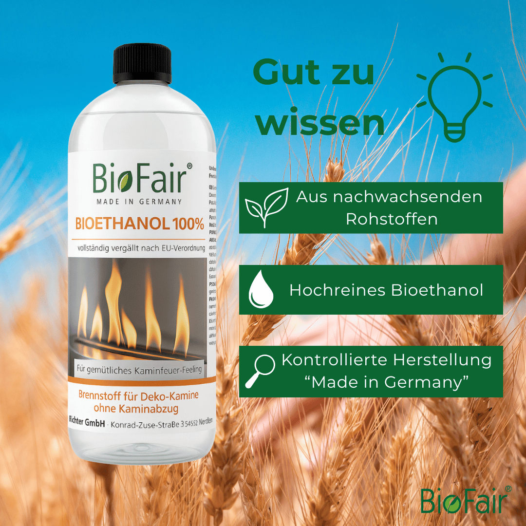 Bioethanol 100% - 6x 1 Liter